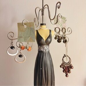 Beaded hoops earring set